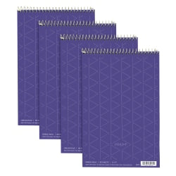 TOPS Prism+ Color Steno Books, 6in x 9in, Gregg Ruled, 80 Sheets, Orchid, Pack Of 4