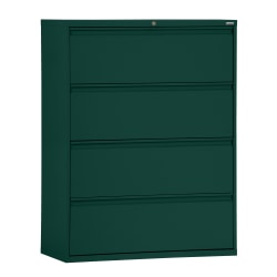 Sandusky 800 42inW x 19-1/4inD Lateral 4-Drawer File Cabinet, Blue