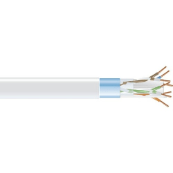 Black Box CAT6 400-MHz Solid Bulk Cable F/UTP CMP Plenum WH 1000FT Spool - 1000 ft Category 6 Network Cable for Network Device - First End: Bare Wire - Second End: Bare Wire - 1 Gbit/s - Shielding - CMP, Plenum - 24 AWG - White - TAA Compliant