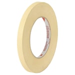 Scotch High-Temperature Masking Tape, 3in Core, 1/2in x 60 Yd., Tan, Case Of 12