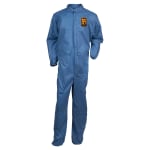 Kleenguard A20 Coveralls - Zipper Front, Elastic Back, Wrists & Ankles - 3-Xtra Large Size - Flying Particle, Contaminant, Dust Protection - Blue - Zipper Front, Elastic Wrist & Ankle, Breathable, Comfortable - 20 / Carton