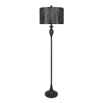 LumiSource Ashland Floor Lamp, 63inH, White/Oil-Rubbed Bronze