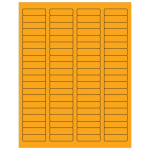 Tape Logic Permanent Labels, LL170OR, Rectangle, 1 3/4in x 1/2in, Fluorescent Orange, Case Of 8,000