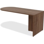 Lorell Essentials 30inW Desk Peninsula, Walnut