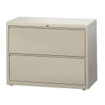 WorkPro 36inW x 18-5/8inD Lateral 2-Drawer File Cabinet, Putty