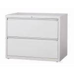 WorkPro 36inW x 18-5/8inD Lateral 2-Drawer File Cabinet, Light Gray