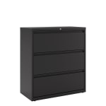 WorkPro 36inW x 18-5/8inD Lateral 3-Drawer File Cabinet, Black