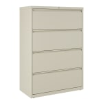 WorkPro 36inW x 18-5/8inD Lateral 4-Drawer File Cabinet, Putty