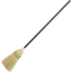 Rubbermaid Commercial Wood Handle Lobby Corn Broom - Corn Fiber Bristle - 12in Brush Face - 8in Overall Length - Wood Handle - 1 Each