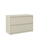 WorkPro 42inW x 18-5/8inD Lateral 2-Drawer File Cabinet, Putty