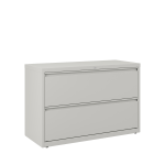 WorkPro 42inW x 18-5/8inD Lateral 2-Drawer File Cabinet, Light Gray