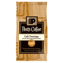 Peets Coffee & Tea Single-Serve Coffee Packets, Cafe Domingo Coffee, Carton Of 18