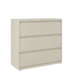 WorkPro 42inW x 18-5/8inD Lateral 3-Drawer File Cabinet, Putty