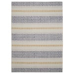 Linon Washable Outdoor Area Rug, Rennie, 5ft x 7ft, Ivory/Blue