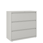 WorkPro 42inW x 18-5/8inD Lateral 3-Drawer File Cabinet, Light Gray