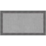 Amanti Art Magnetic Bulletin Board, Steel/Aluminum, 26in x 14in, Dixie Blue Gray Rustic Wood Frame