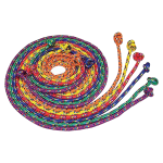 Champion Sports CR Series 8ft Jump Ropes - 96in Length - Braided - Assorted, Yellow, Orange, Red, Purple, Green - Nylon