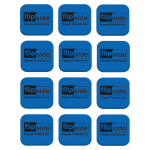 Flipside Magnetic Whiteboard EVA Foam Student Erasers, 1inH x 2inW x 2inD, Blue, Pack Of 12