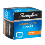 Swingline Heavy-Duty Staples, 1/2in, Box Of 5,000