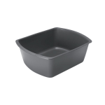 Medline Rectangular Plastic Washbasins, 6 Qt, Graphite, Pack Of 50