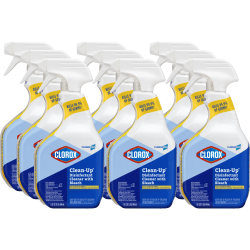 Clorox Clean-Up Disinfectant Cleaner With Bleach, Fresh Scent, 32 Oz Bottle, Case Of 9