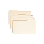 Smead SuperTab Heavyweight File Folders, Legal Size, 1/3 Cut, Manila, Box Of 50