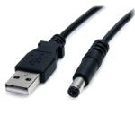 StarTech.com 3 ft USB to Type M Barrel 5V DC Power Cable - Charge your 5V DC devices using your computer USB port - usb to 5.5mm - usb to 5v dc cable - usb to dc plug -usb to type m barrel