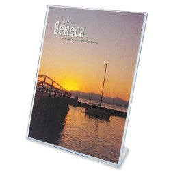 Deflecto Superior Image Slanted Sign Holder, 8 1/2in x 11in, Clear