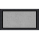 Amanti Art Magnetic Bulletin Board, Steel/Aluminum, 27in x 15in, Nero Black Wood Frame