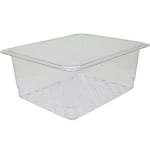 Cambro 1/2 Size Camwear Colander Food Pan, 5in x 10in x 13in, Clear