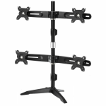 Amer Mounts Quad Monitor Stand Mount (2 over 2) Supports Flat Panel Sizes 15in to 24in AMR4SU