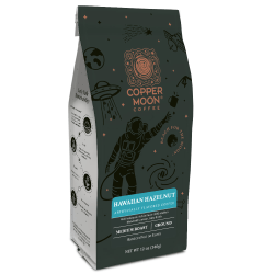 Copper Moon Coffee Ground Coffee, Hawaiian Hazelnut Blend, 12 Oz Per Bag