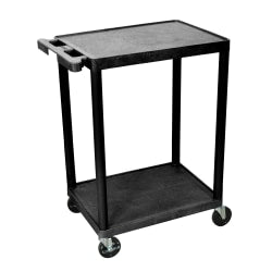 Honey-Can-Do Steel Wire Cart, 3 Tier, 26inH x 28inW x 16inD, Black