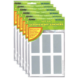 Eureka Jumbo Scented Stickers, Taco, 12 Stickers Per Pack, Set Of 6 Packs