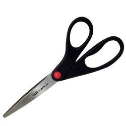 Office Depot Brand Scissors, 8in Straight, Black