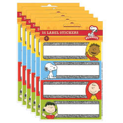 Eureka Rectangles Scratch Off Stickers, Assorted Colors, 180 Stickers Per Pack, Set Of 6 Packs