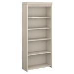 Bush Business Furniture Fairview 69inH 5-Shelf Bookcase, Antique White, Standard Delivery