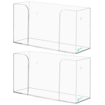 Alpine Acrylic Single Box Glove Dispensers, 5-1/3in x 10-1/5in x 4in, Clear, Pack Of 2 Dispensers