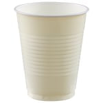 Amscan Plastic Cups, 18 Oz, Vanilla Creme, Set Of 150 Cups