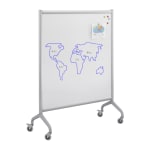 Safco Rumba Screen Dry-Erase Whiteboard, 54in x 42in, Aluminum Frame With Silver Finish