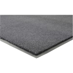 Genuine Joe Silver Series Indoor Entry Mat - Building, Carpet, Hard Floor - 10 ft Length x 36in Width - Plush - Charcoal - 1Each