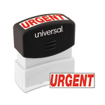 Universal Pre-Inked Message Stamp, Urgent, 1 11/16in x 9/16in Impression, Red