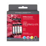 Office Depot Brand Remanufactured Black And Cyan, Magenta, Yellow Ink Cartridge Replacement For Canon PGI-270, CLI-271, Pack Of 4, ODPGI270KCLI271CMY