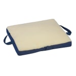 DMI Reversible Foam Comfort Seat Cushion, With Fleece Cover, 2inH x 18inW x 16inD, Cream