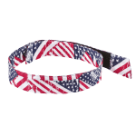 Ergodyne Chill-Its 6705 Evaporative Cooling Bandanas, Stars & Stripes, Pack Of 24 Bandanas