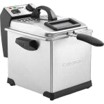 Cuisinart Compact 3.4 Qt Deep Fryer, 11-1/4inH x 10-1/4W x 13-1/4inD, Silver