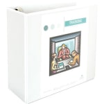 Universal Ring Binder, 5in Ring, 8 1/2in x 11in, White, Heavyweight