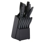 Gibson Home Rubber Soul 14-Piece Cutlery Set, Dark Gray