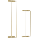 Powell Kellin Metal Towel Racks, 30inH x 6-3/4inW x 4-3/4inD, Gold, Set Of 2 Racks