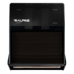 Alpine Economy Tri-Fold/C-Fold Paper Towel Dispenser, 14-3/4inH x 11-1/16inW x 5-1/8inD, Black